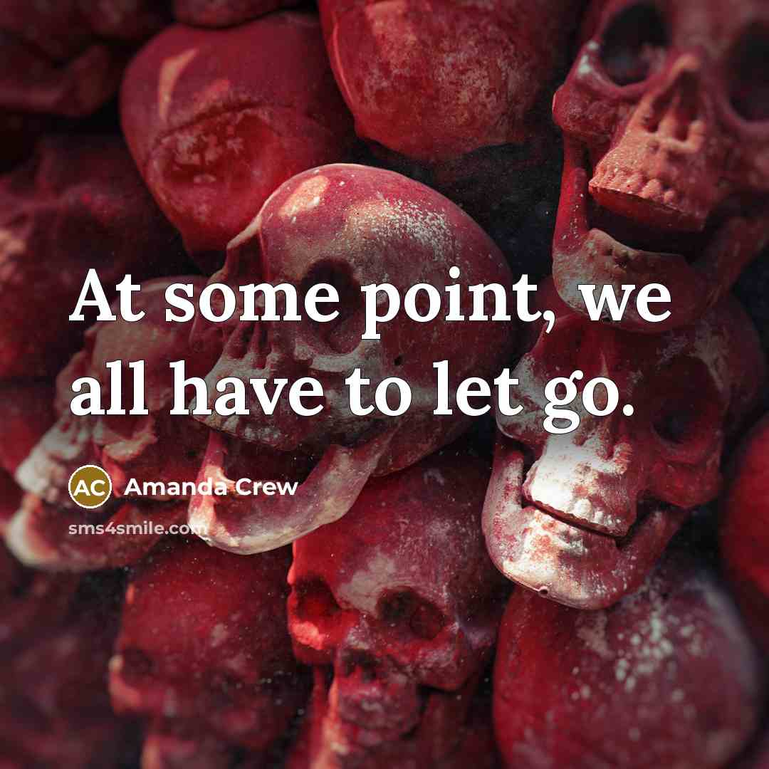 “At some point, we all have to let go.…” quote by Amanda Crew