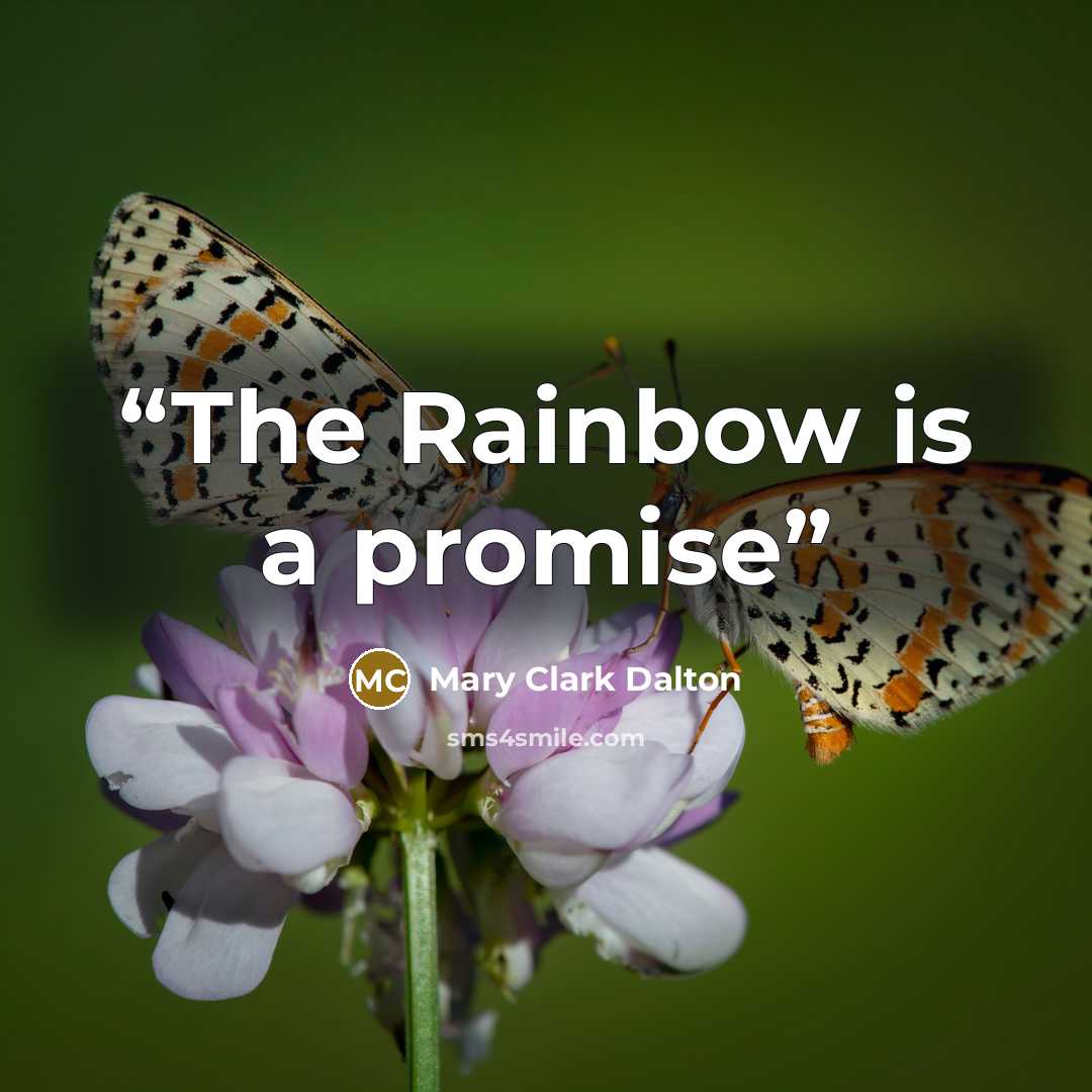 “The Rainbow is a promise” quote by Mary Clark Dalton