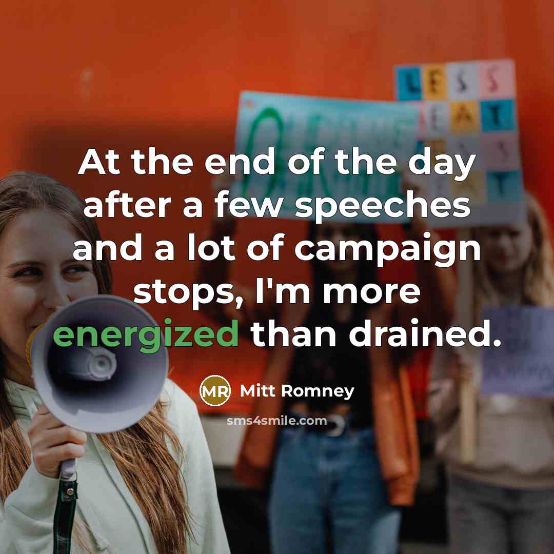 “At the end of the day after a few speeches…” quote by Mitt Romney