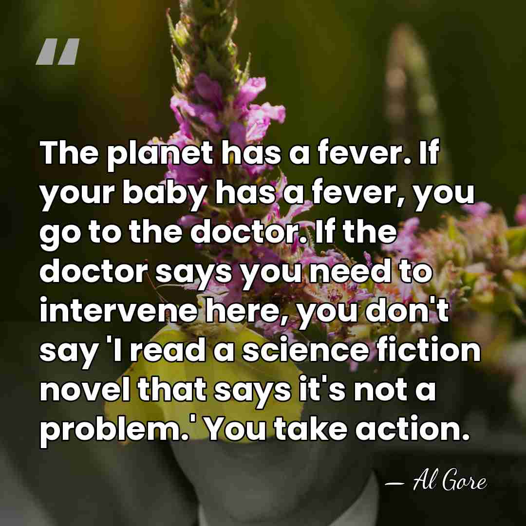 The planet has a fever. If your baby has a fever, you&hellip; - Al Gore