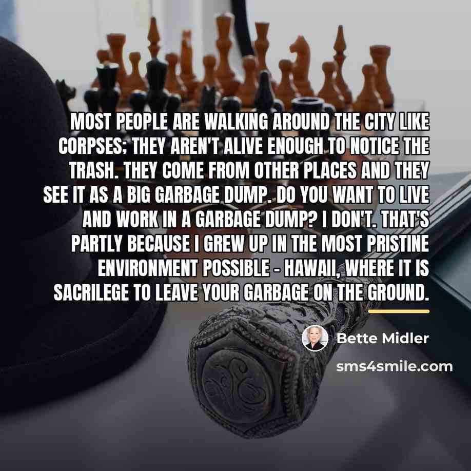 “Most people are walking around the city like corpses; they…” quote by Bette Midler