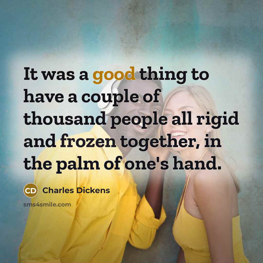 “It was a good thing to have a couple of…” quote by Charles Dickens