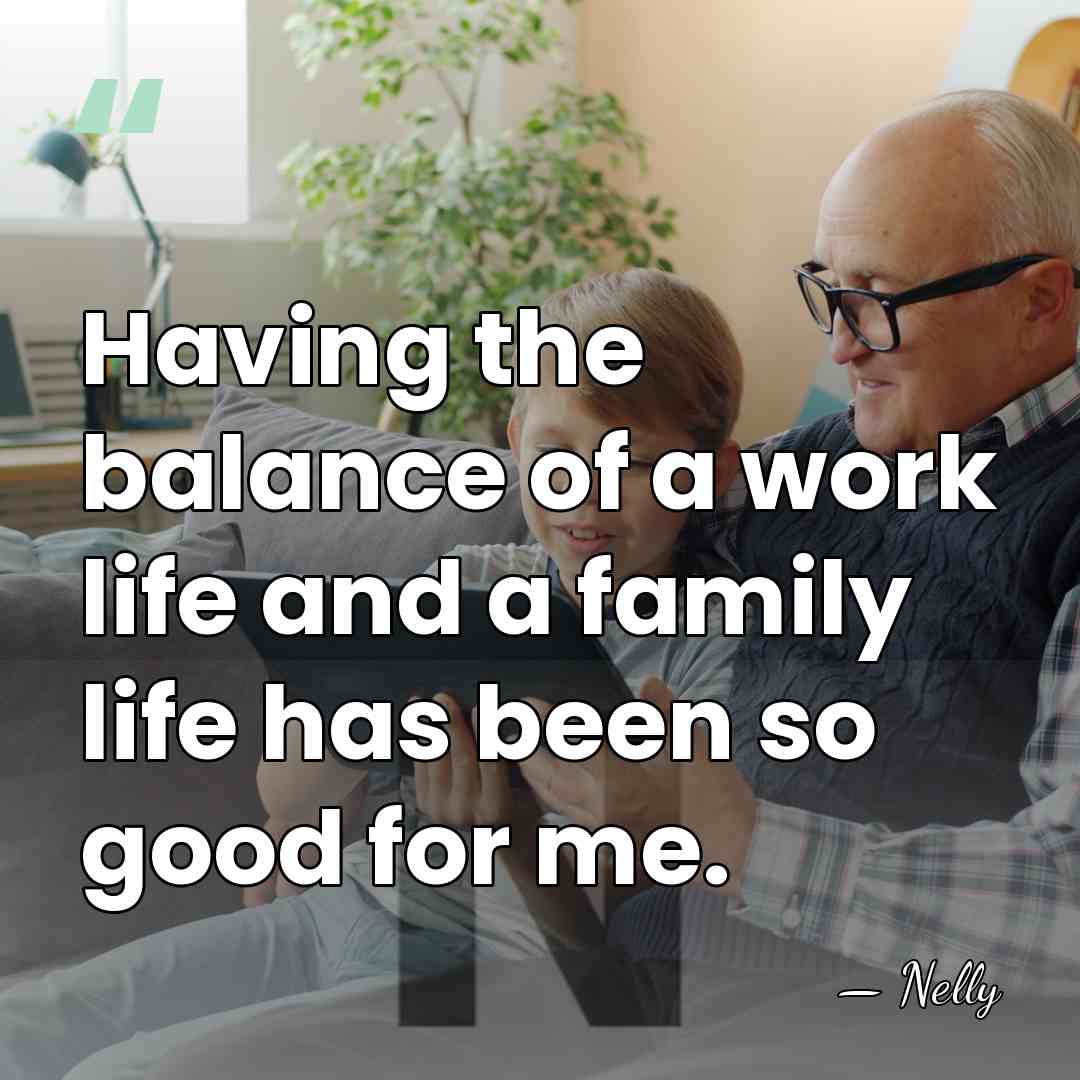 Having the balance of a work life and a family life has&hellip; - Nelly