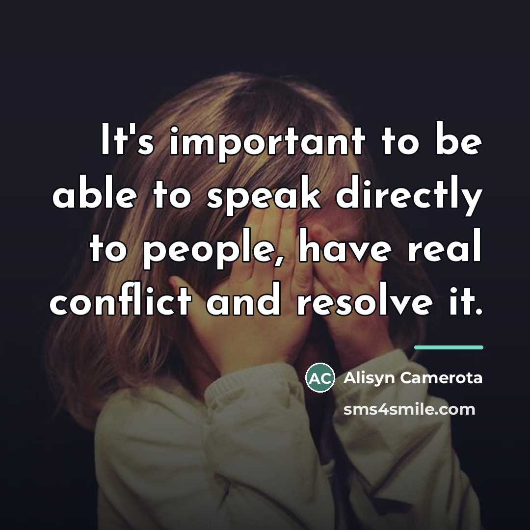 “It's important to be able to speak directly to people,…” quote by Alisyn Camerota