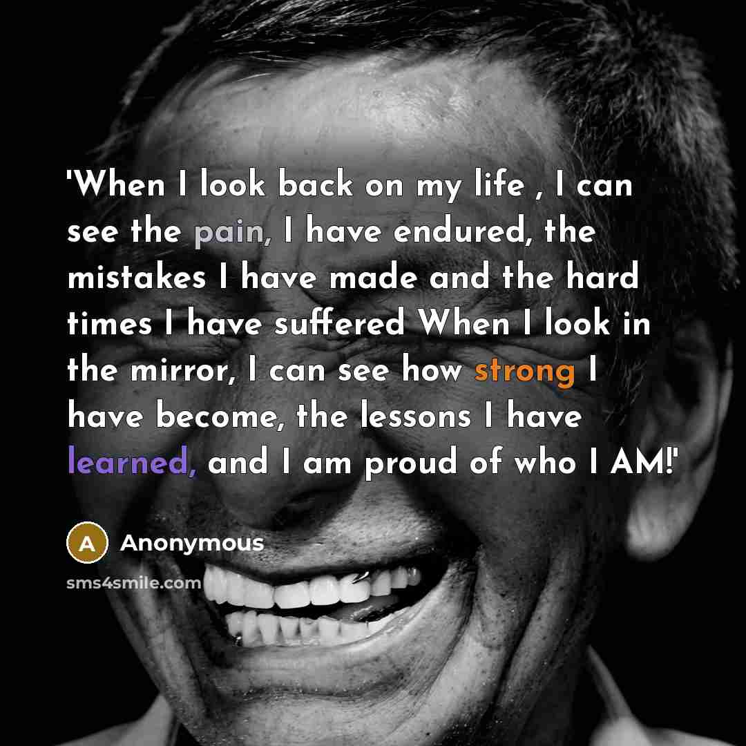 “'When I look back on my life , I can…” quote by Anonymous