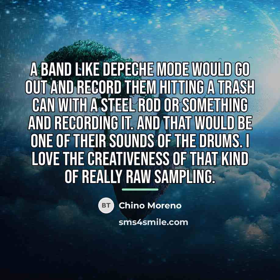 “A band like Depeche Mode would go out and record…” quote by Chino Moreno