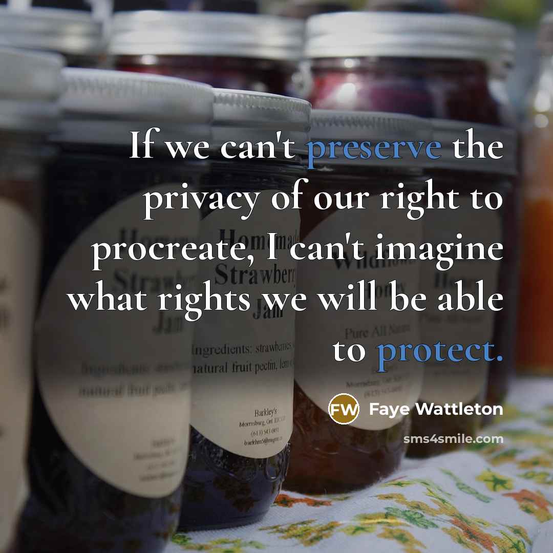 “If we can't preserve the privacy of our right to…” quote by Faye Wattleton