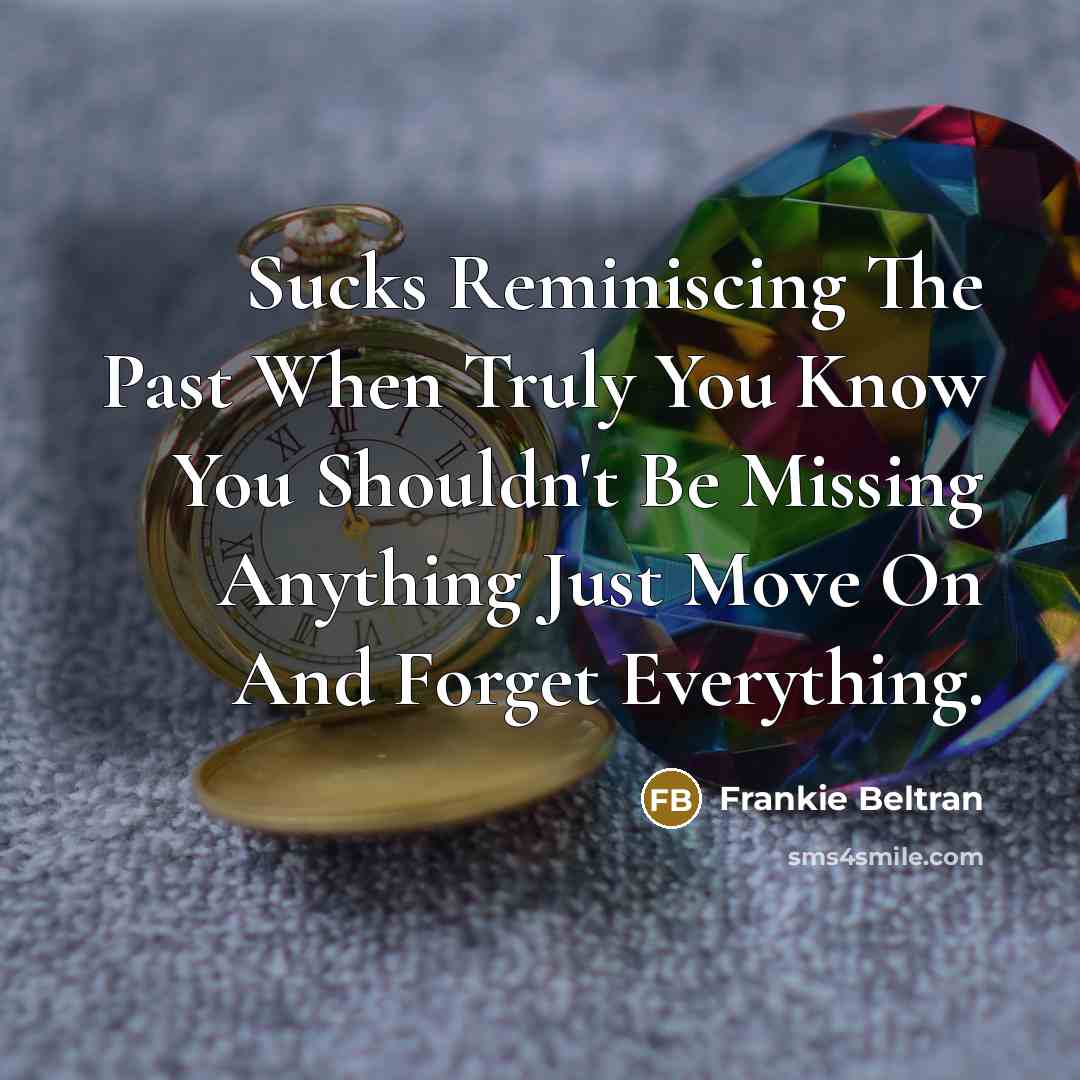 “Sucks Reminiscing The Past When Truly You Know You Shouldn't…” quote by Frankie Beltran