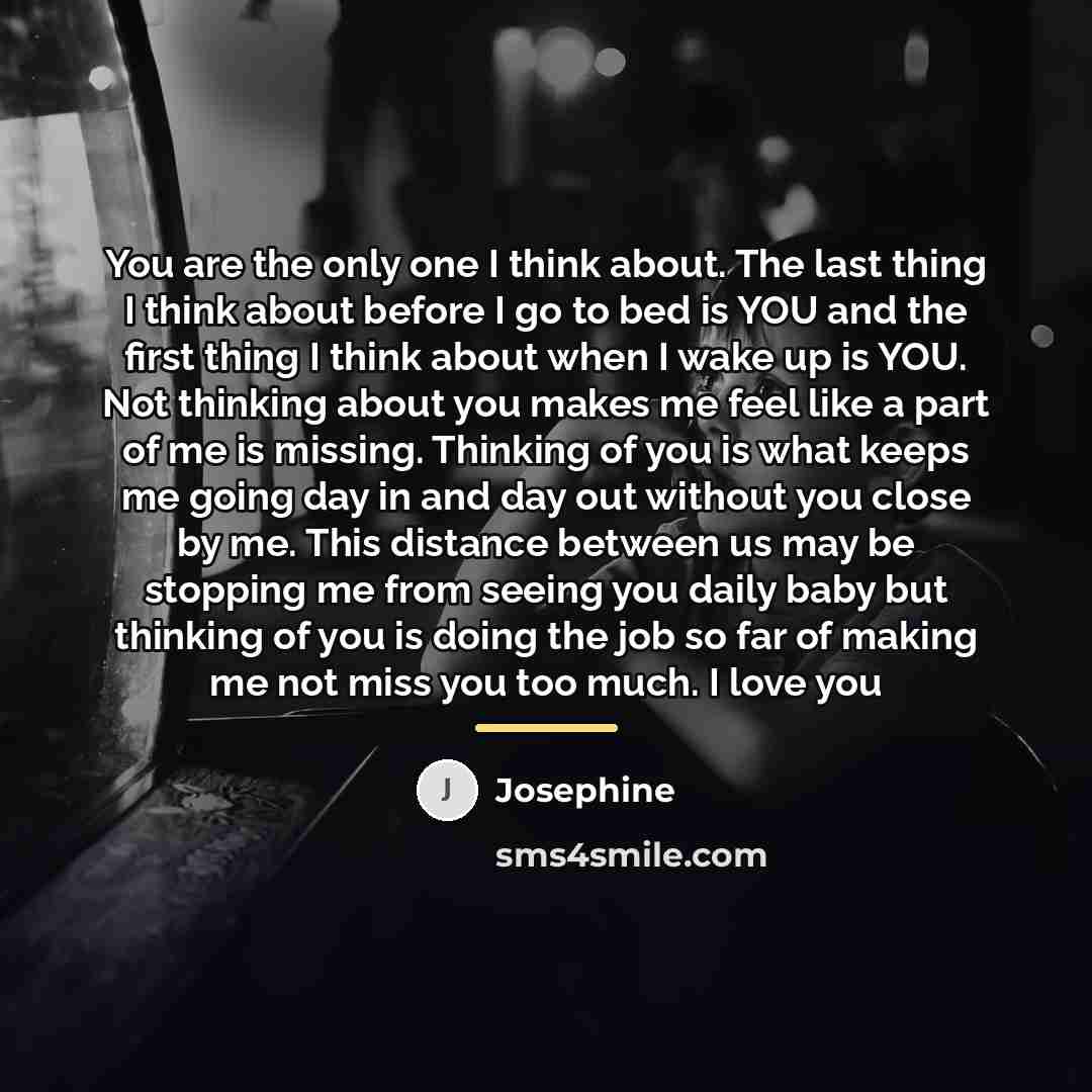 “You are the only one I think about. The last…” quote by Josephine
