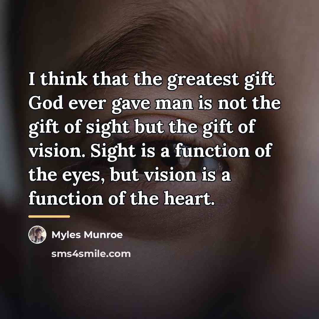 “I think that the greatest gift God ever gave man…” quote by Myles Munroe