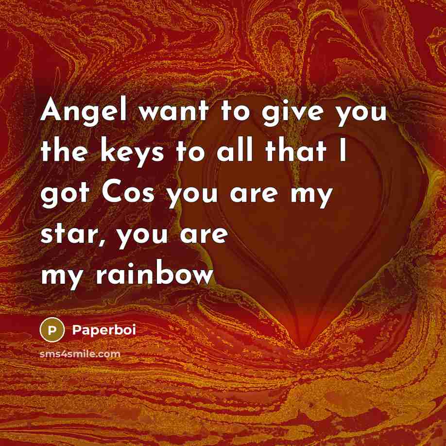 “Angel want to give you the keys to all that…” quote by Paperboi