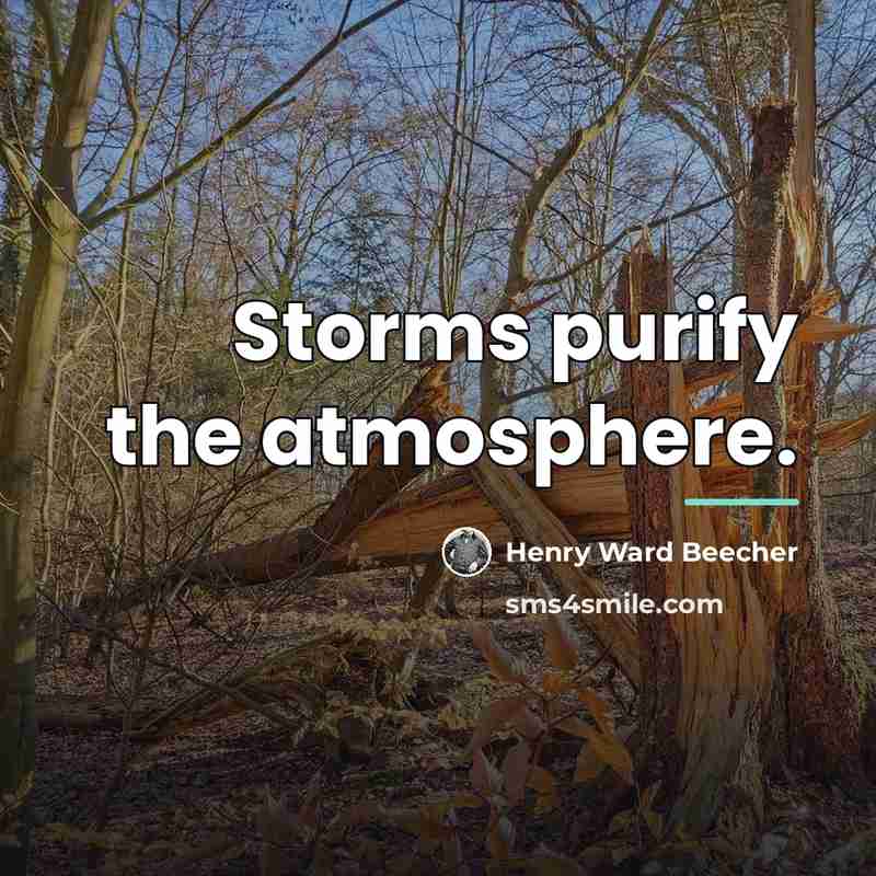 “Storms purify the atmosphere.…” quote by Henry Ward Beecher