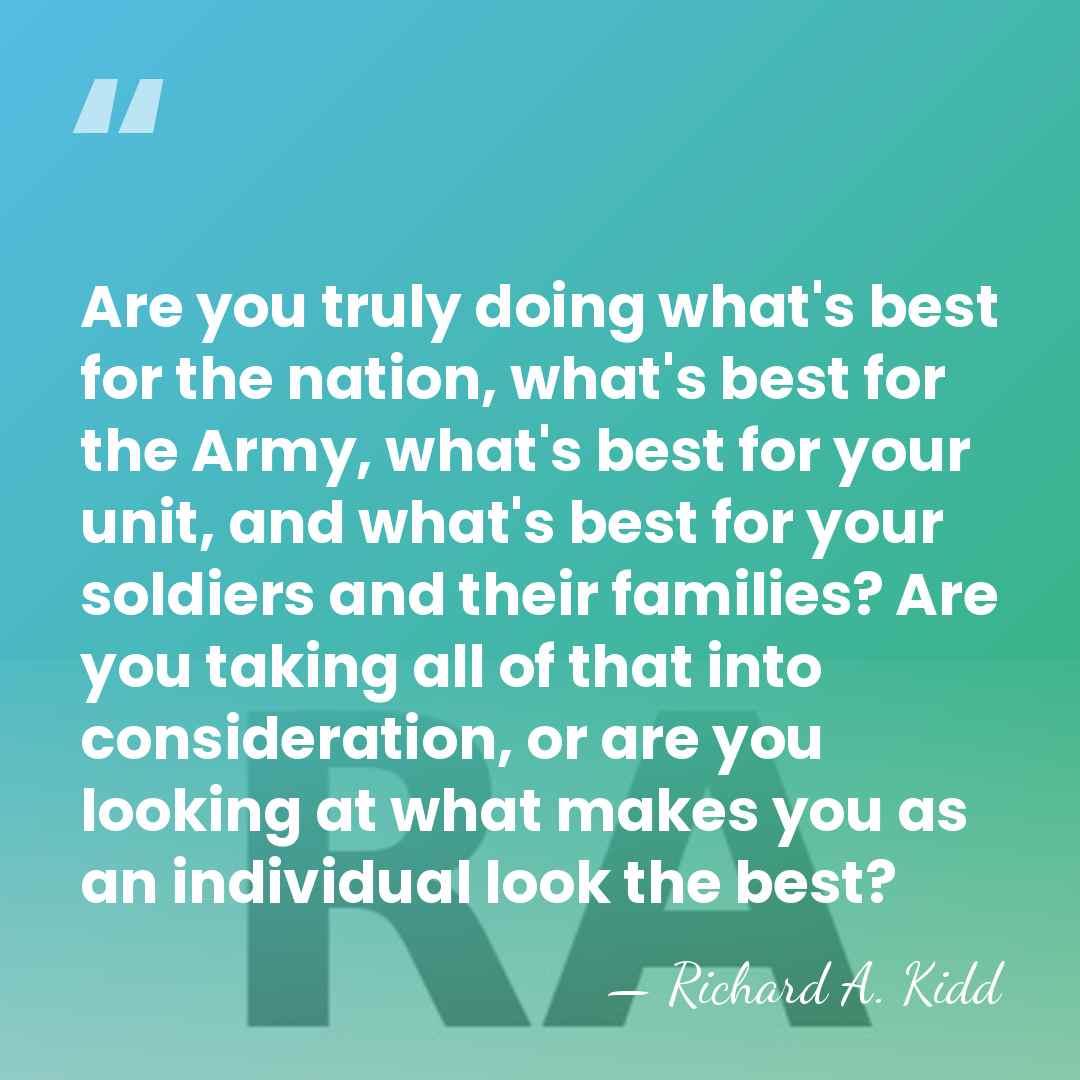 Are you truly doing what's best for the nation, what's best for&hellip; - Richard A. Kidd