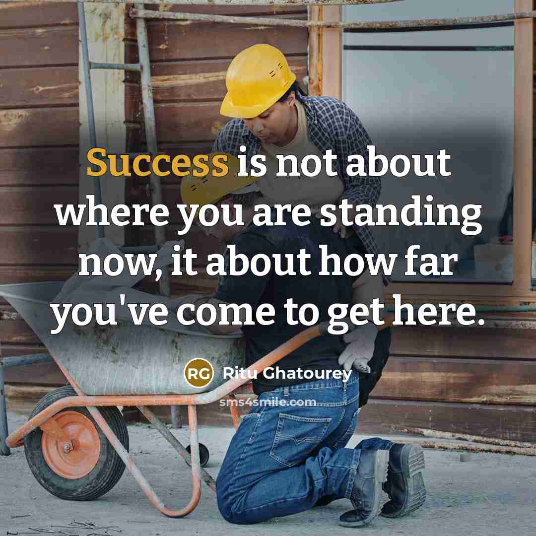“Success is not about where you are standing now, it…” quote by Ritu Ghatourey
