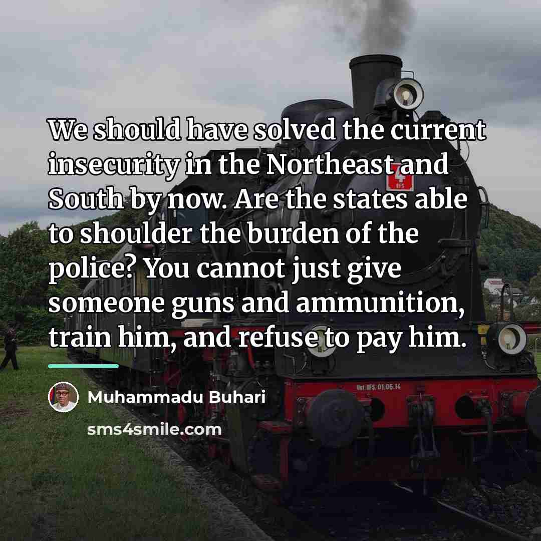 “We should have solved the current insecurity in the Northeast…” quote by Muhammadu Buhari