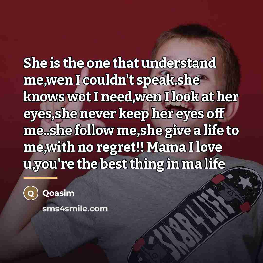 “She is the one that understand me,wen I couldn't speak.she…” quote by Qoasim