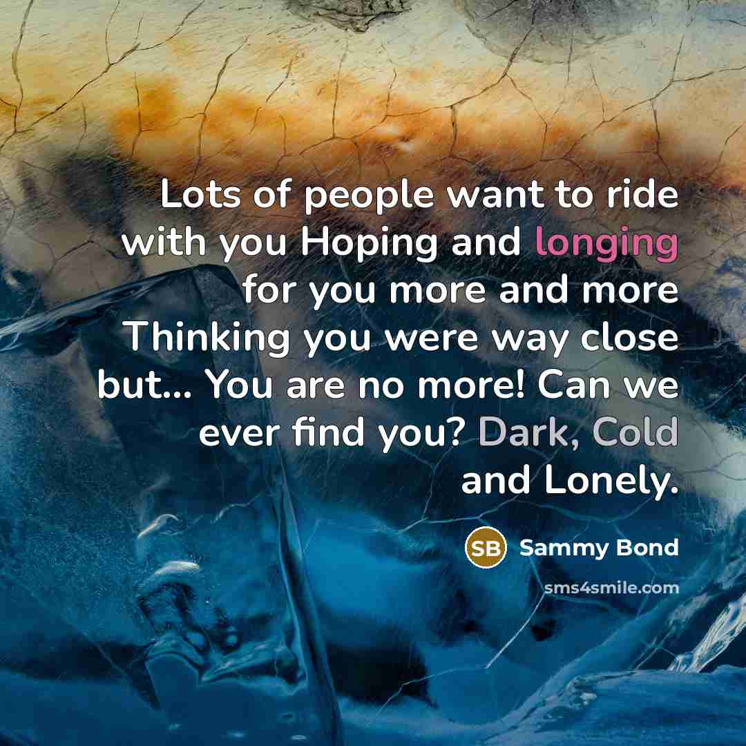 “Lots of people want to ride with you Hoping and…” quote by Sammy Bond