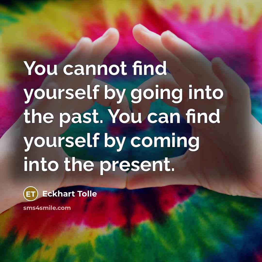 “You cannot find yourself by going into the past. You…” quote by Eckhart Tolle