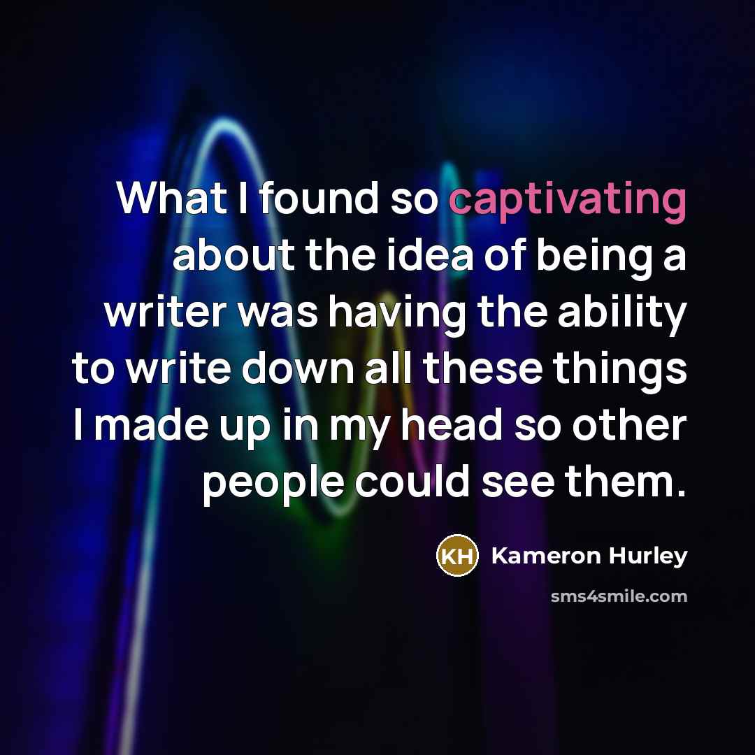 “What I found so captivating about the idea of being…” quote by Kameron Hurley