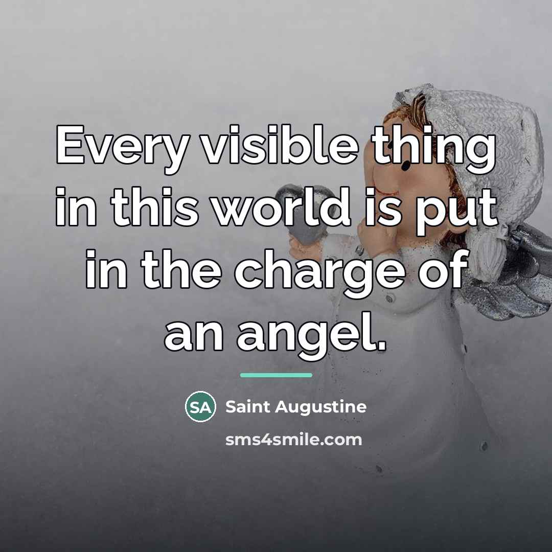 “Every visible thing in this world is put in the…” quote by Saint Augustine