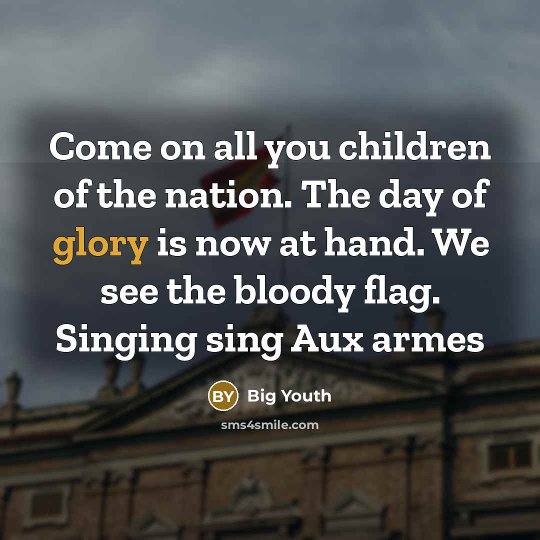 “Come on all you children of the nation. The day…” quote by Big Youth