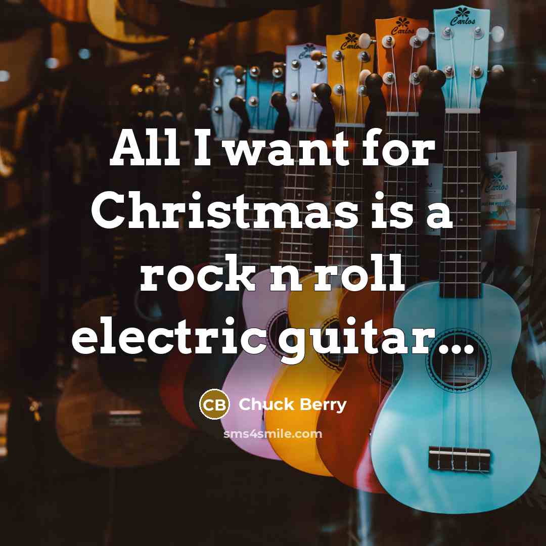 “All I want for Christmas is a rock n roll…” quote by Chuck Berry