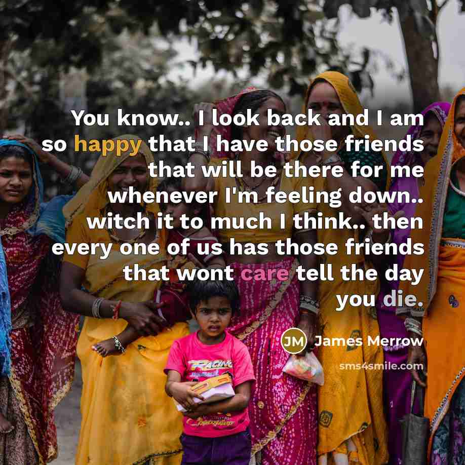 “You know.. I look back and I am so happy…” quote by James Merrow