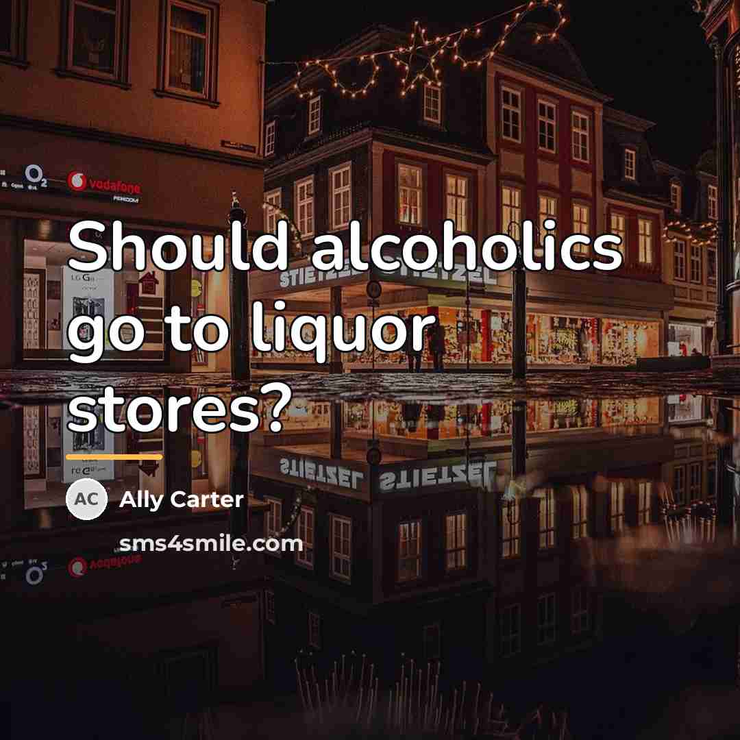 “Should alcoholics go to liquor stores?…” quote by Ally Carter