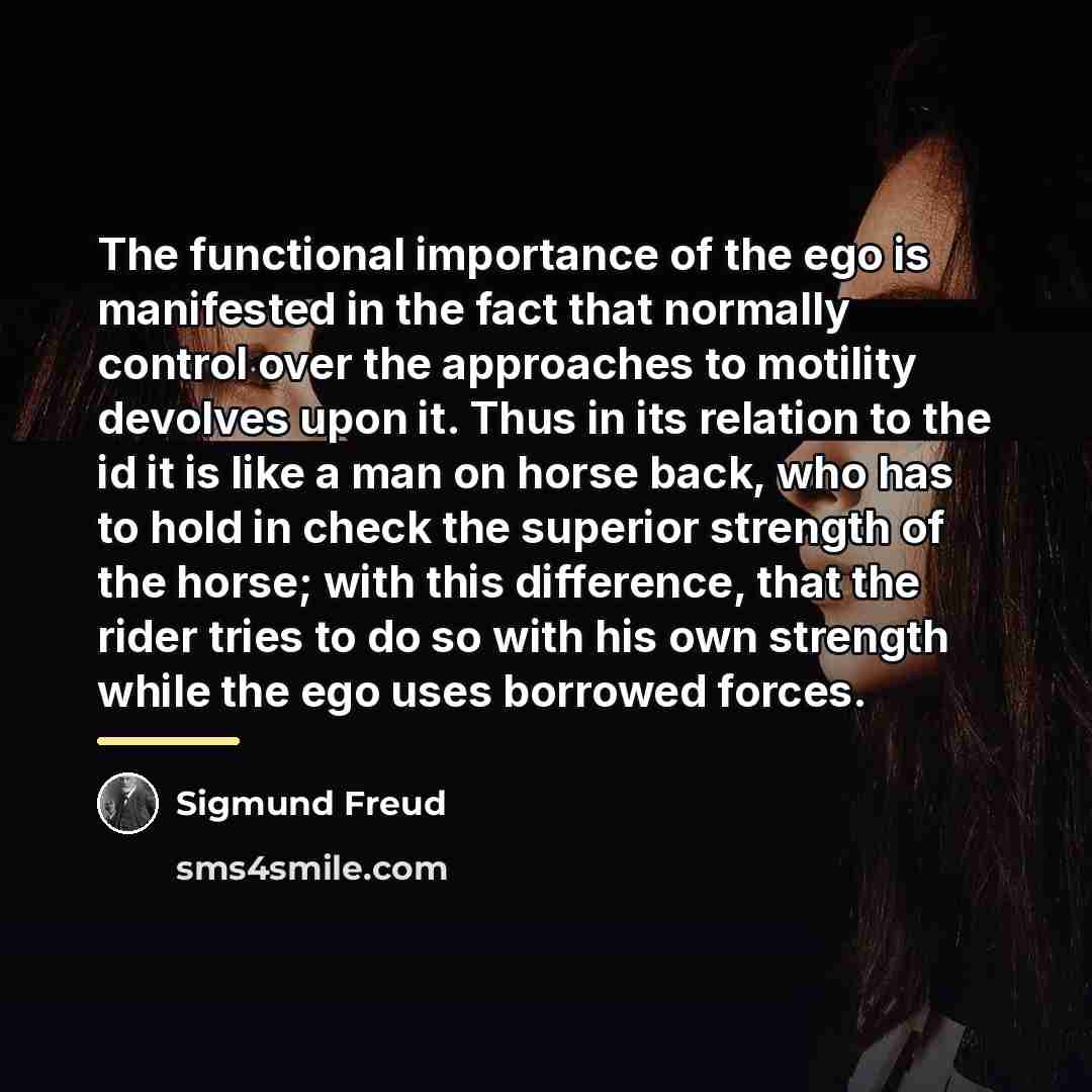 “The functional importance of the ego is manifested in the…” quote by Sigmund Freud