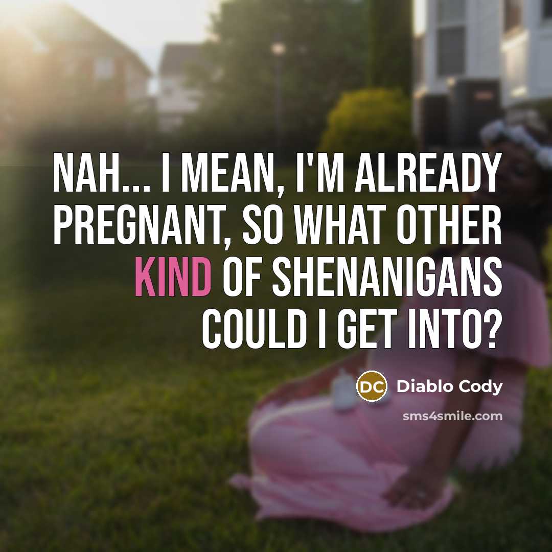 “Nah... I mean, I'm already pregnant, so what other kind…” quote by Diablo Cody