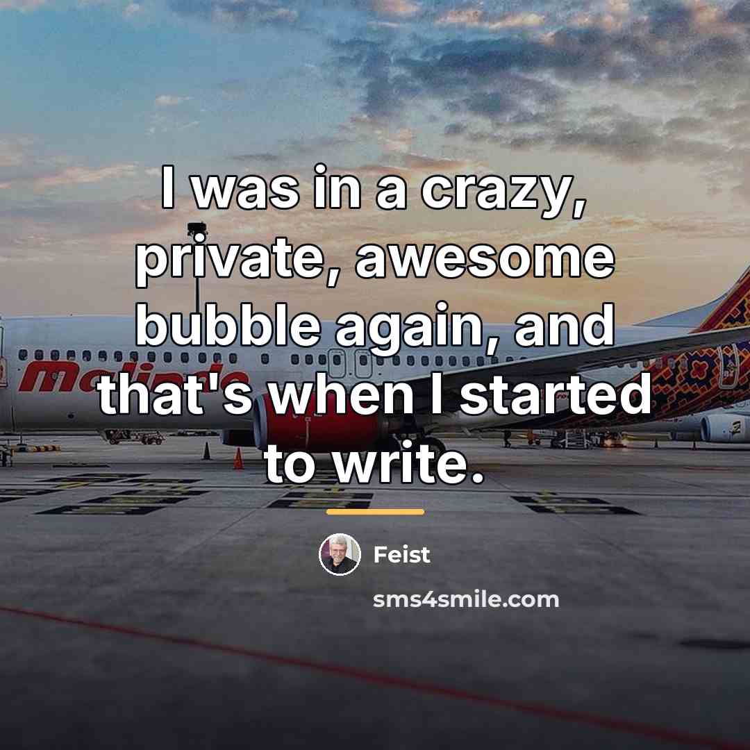 “I was in a crazy, private, awesome bubble again, and…” quote by Feist