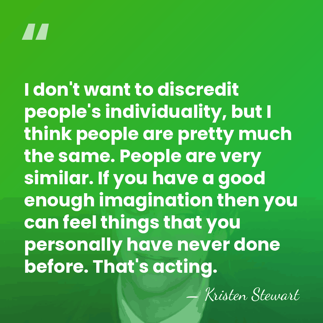 I don't want to discredit people's individuality, but I think people are&hellip; - Kristen Stewart
