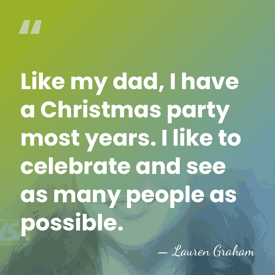 Like my dad, I have a Christmas party most years. I like&hellip; - Lauren Graham
