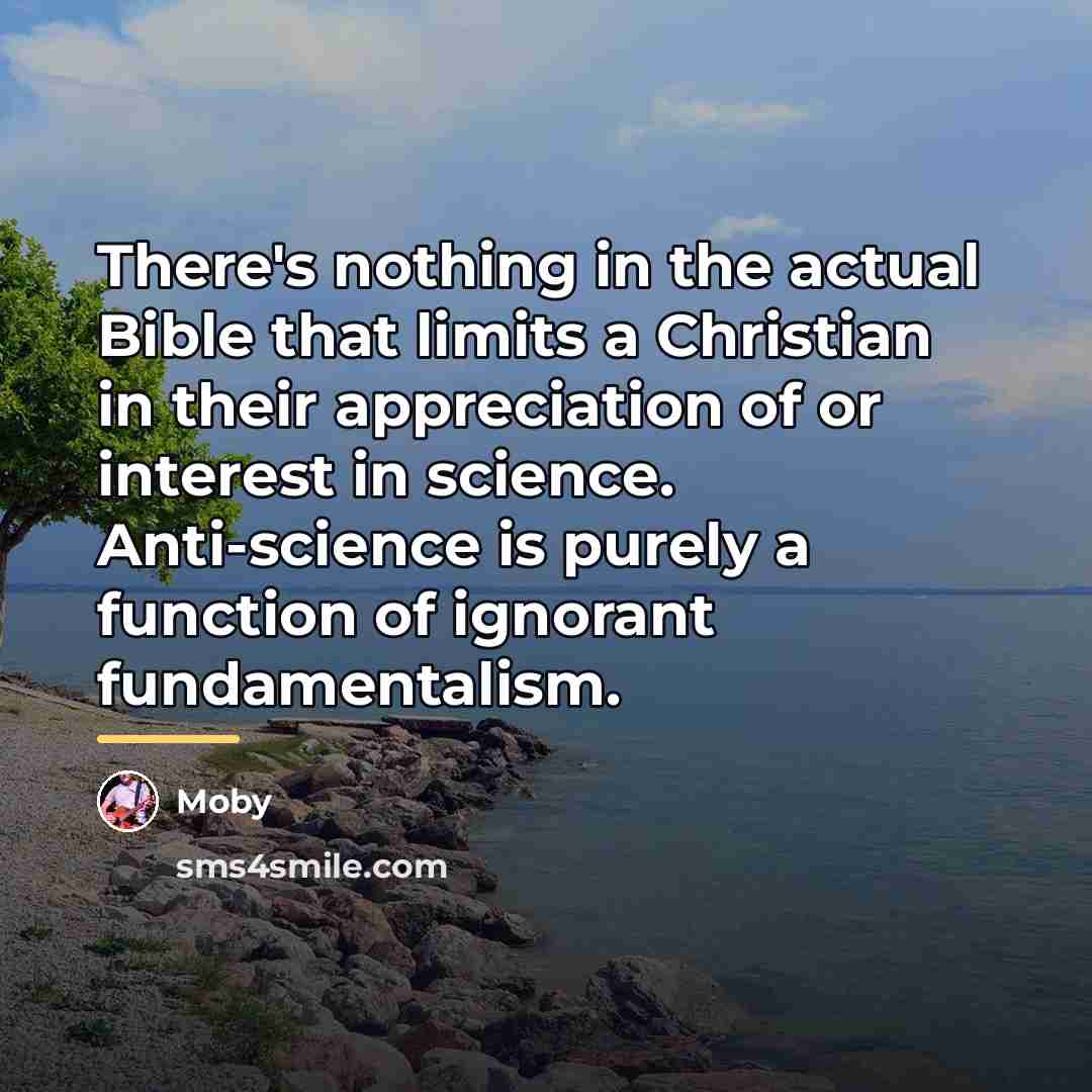 “There's nothing in the actual Bible that limits a Christian…” quote by Moby