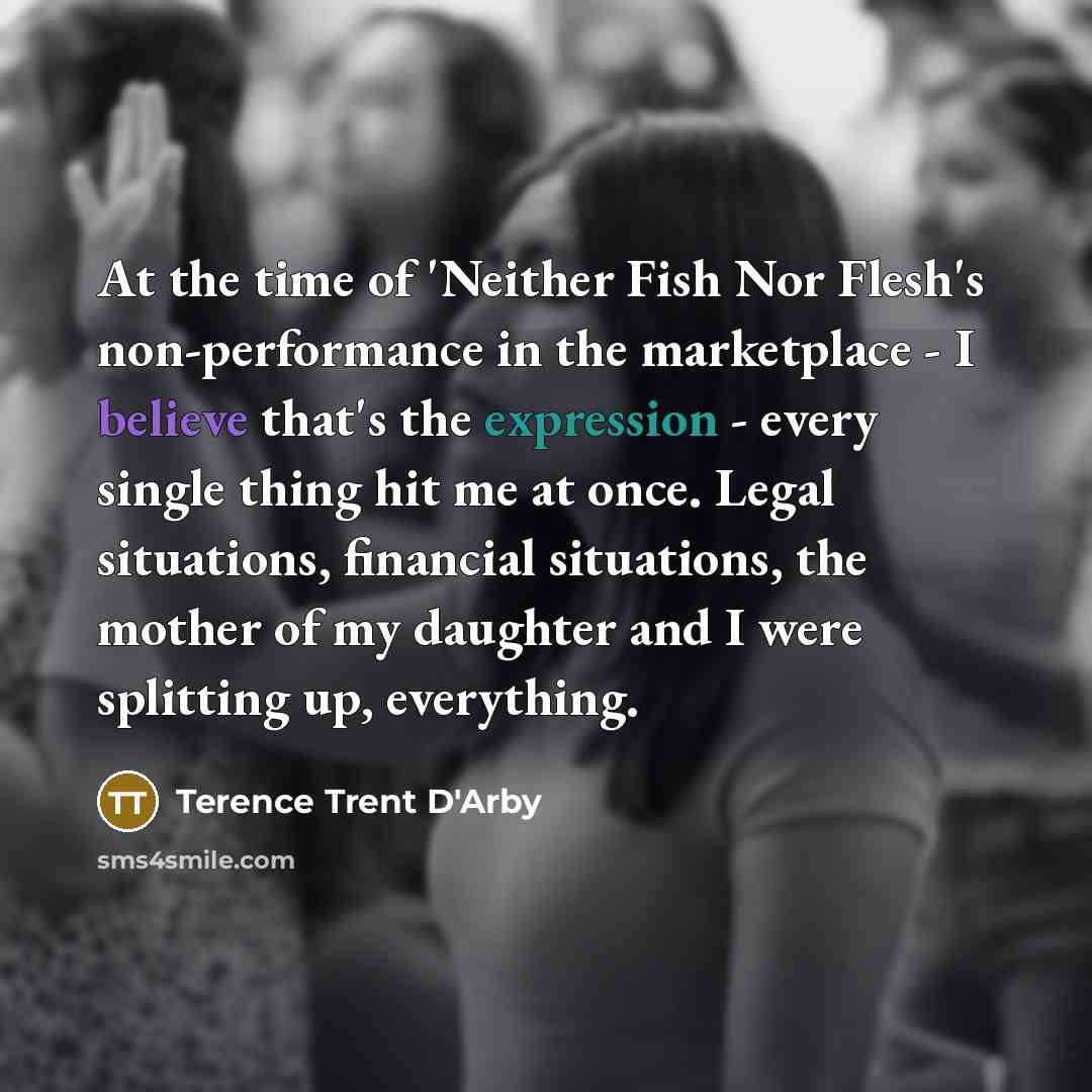 “At the time of 'Neither Fish Nor Flesh's non-performance in…” quote by Terence Trent D'Arby