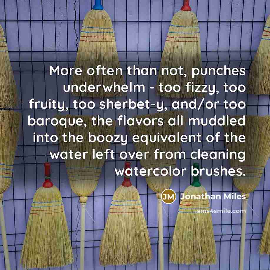 “More often than not, punches underwhelm - too fizzy, too…” quote by Jonathan Miles