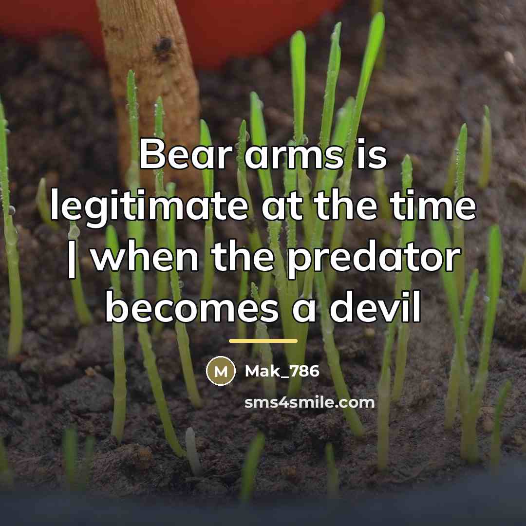 “Bear arms is legitimate at the time | when the…” quote by Mak_786