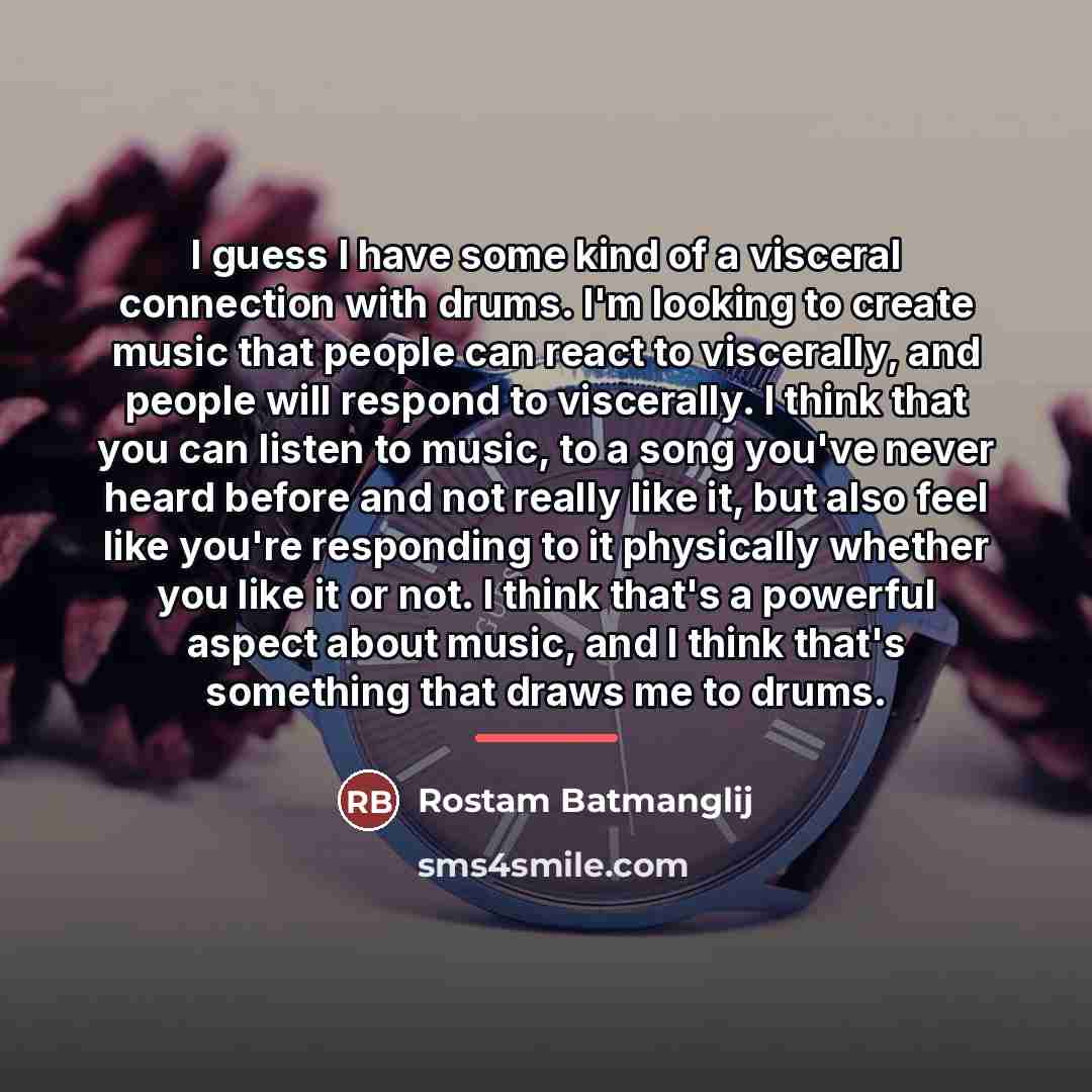 “I guess I have some kind of a visceral connection…” quote by Rostam Batmanglij