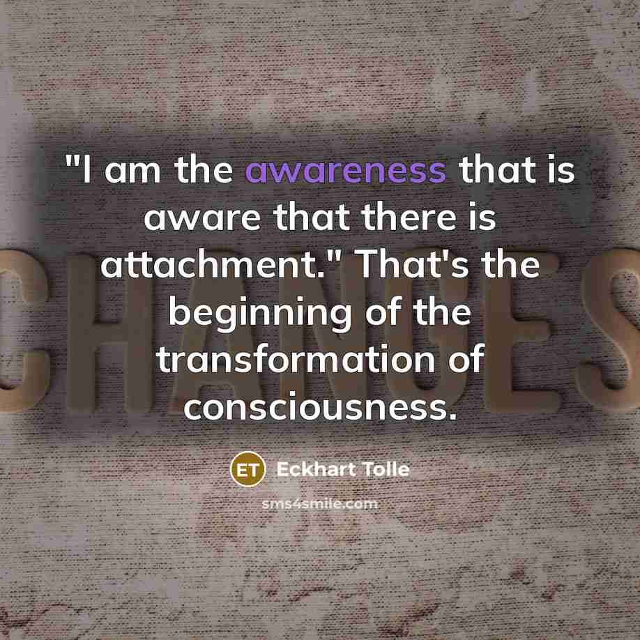 “"I am the awareness that is aware that there is…” quote by Eckhart Tolle