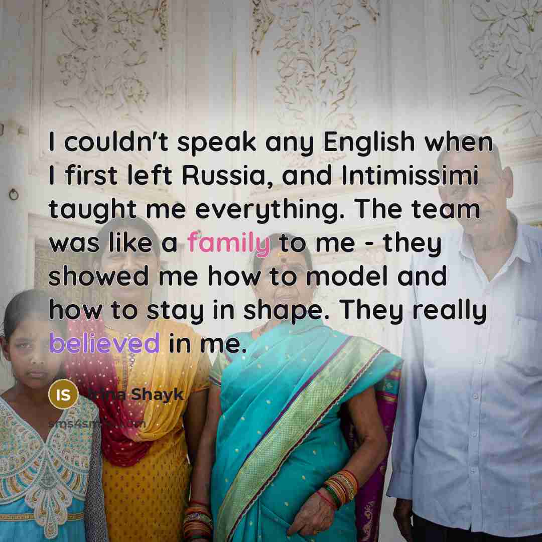 “I couldn't speak any English when I first left Russia,…” quote by Irina Shayk