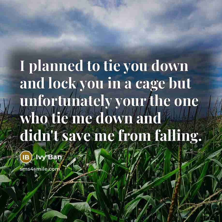 “I planned to tie you down and lock you in…” quote by Ivy Ban