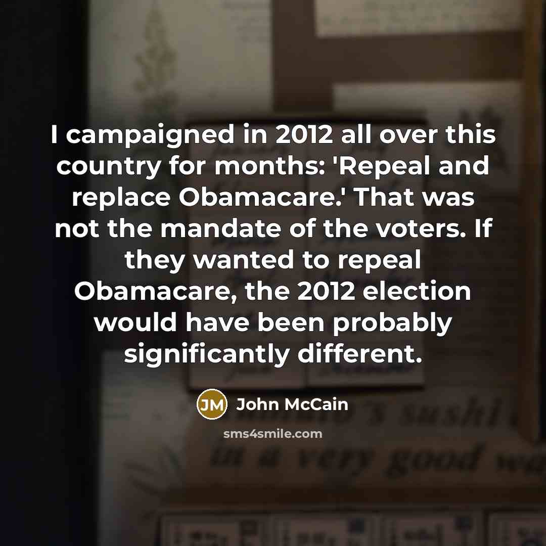 “I campaigned in 2012 all over this country for months:…” quote by John McCain