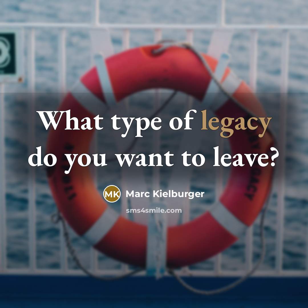 “What type of legacy do you want to leave?” quote by Marc Kielburger