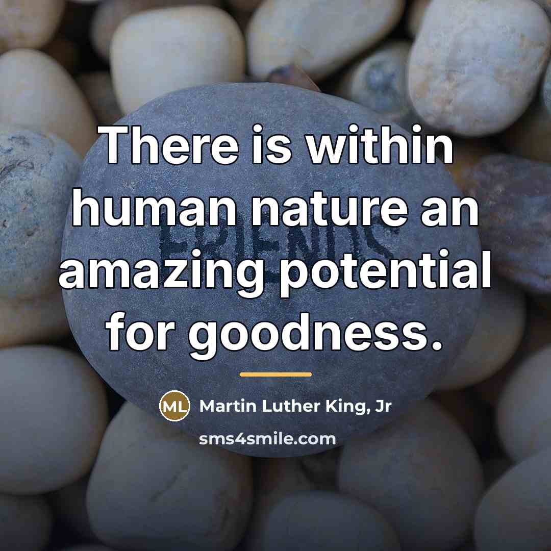“There is within human nature an amazing potential for goodness.…” quote by Martin Luther King, Jr