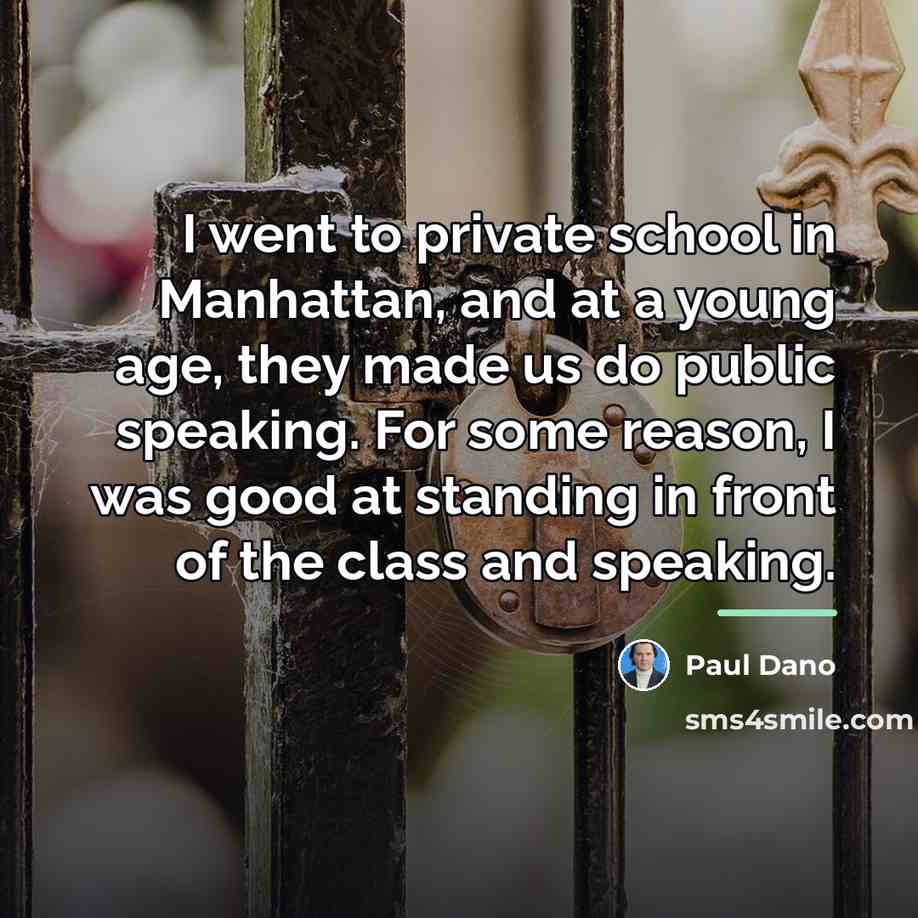 “I went to private school in Manhattan, and at a…” quote by Paul Dano