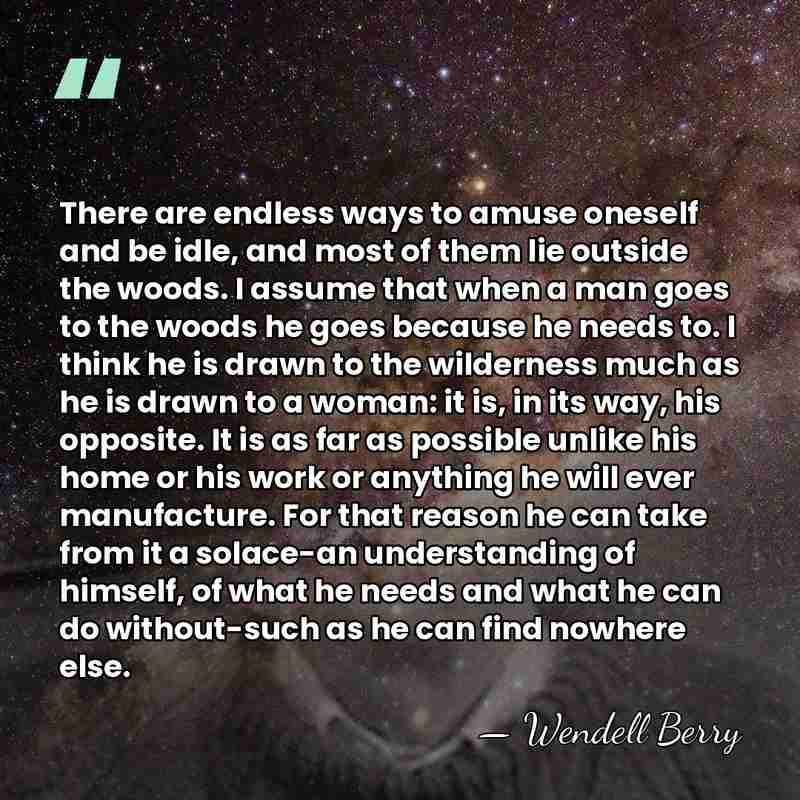 There are endless ways to amuse oneself and be idle, and most&hellip; - Wendell Berry