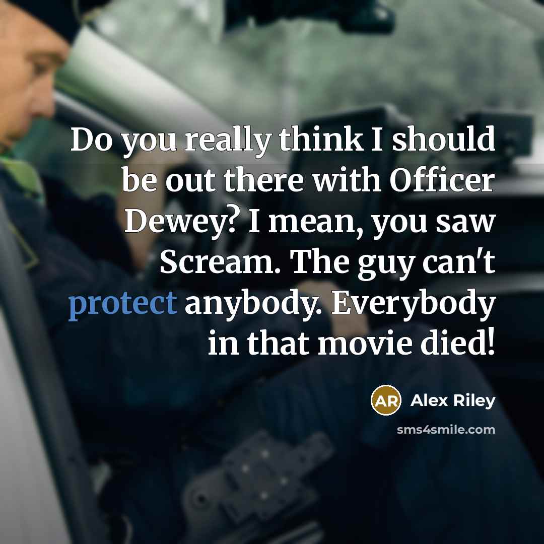 “Do you really think I should be out there with…” quote by Alex Riley
