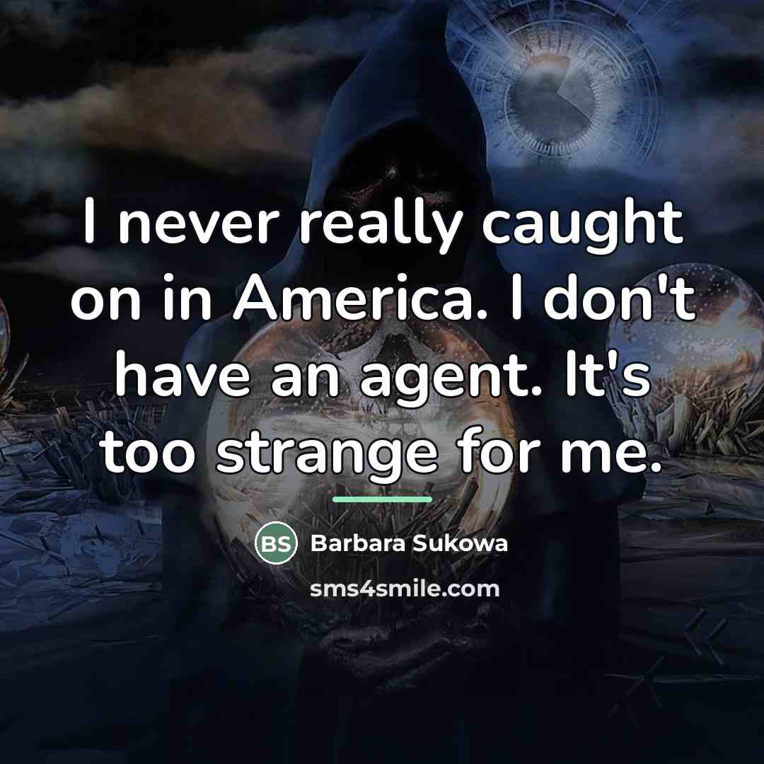 “I never really caught on in America. I don't have…” quote by Barbara Sukowa