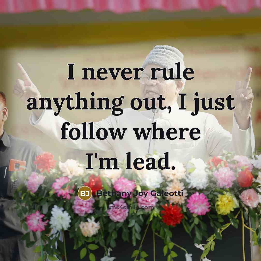 “I never rule anything out, I just follow where I'm…” quote by Bethany Joy Galeotti