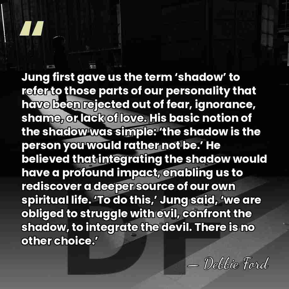Jung first gave us the term ‘shadow’ to refer to those parts&hellip; - Debbie Ford